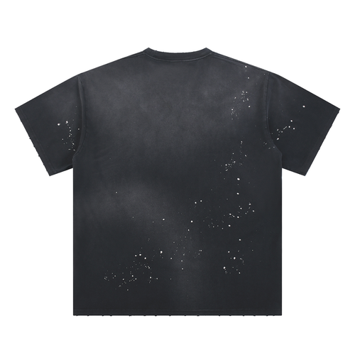 God is the greatest Hand-Frayed Sunfade Paint Splatter T-Shirt