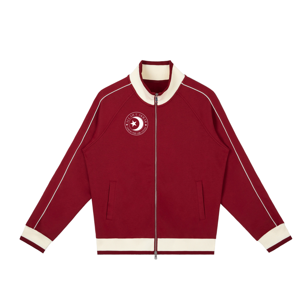 Allah u akbar  Color Block Raglan Sleeve Zip Track Jacket
