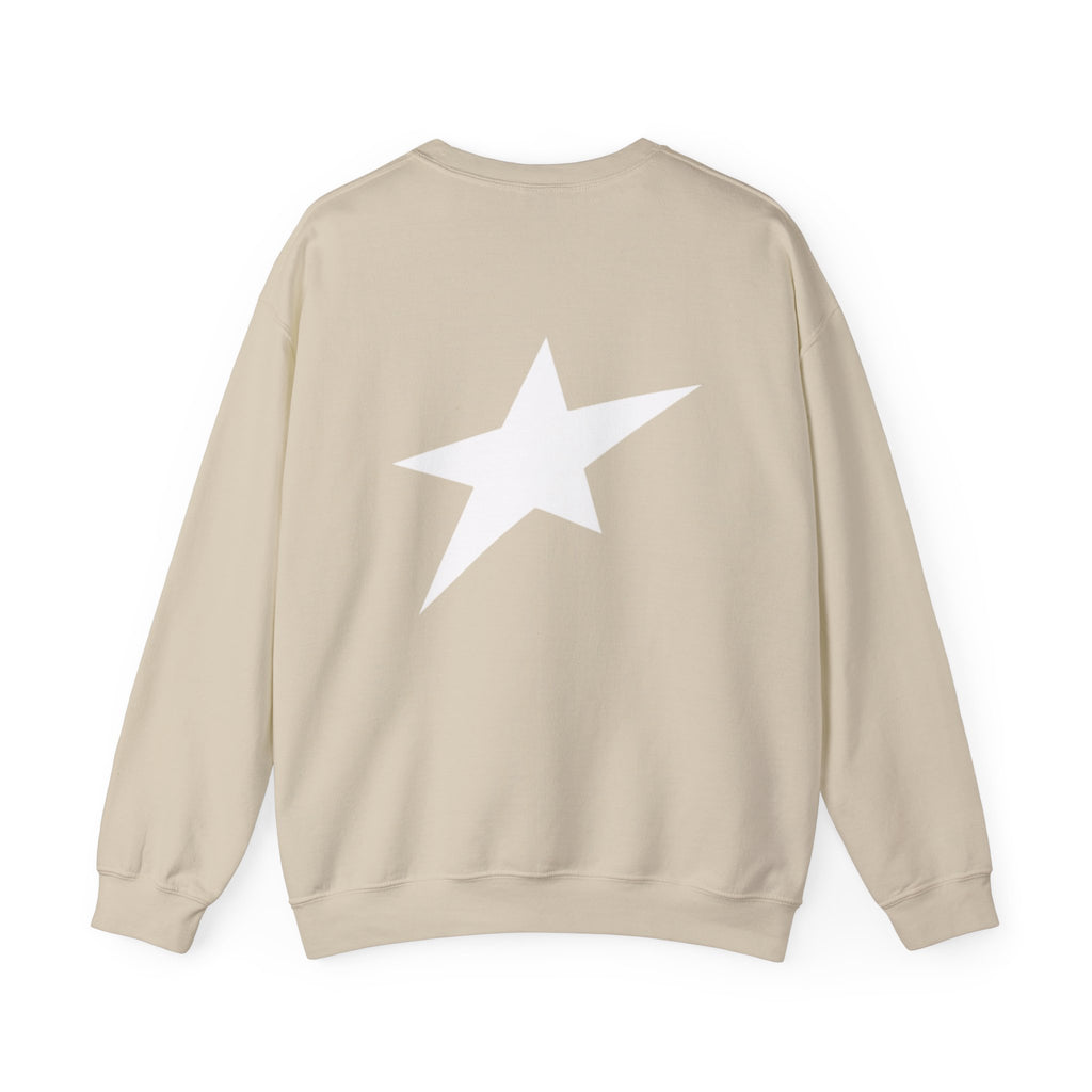 Uplift Crewneck Sweatshirt — Minimal White Logo Star Pullover
