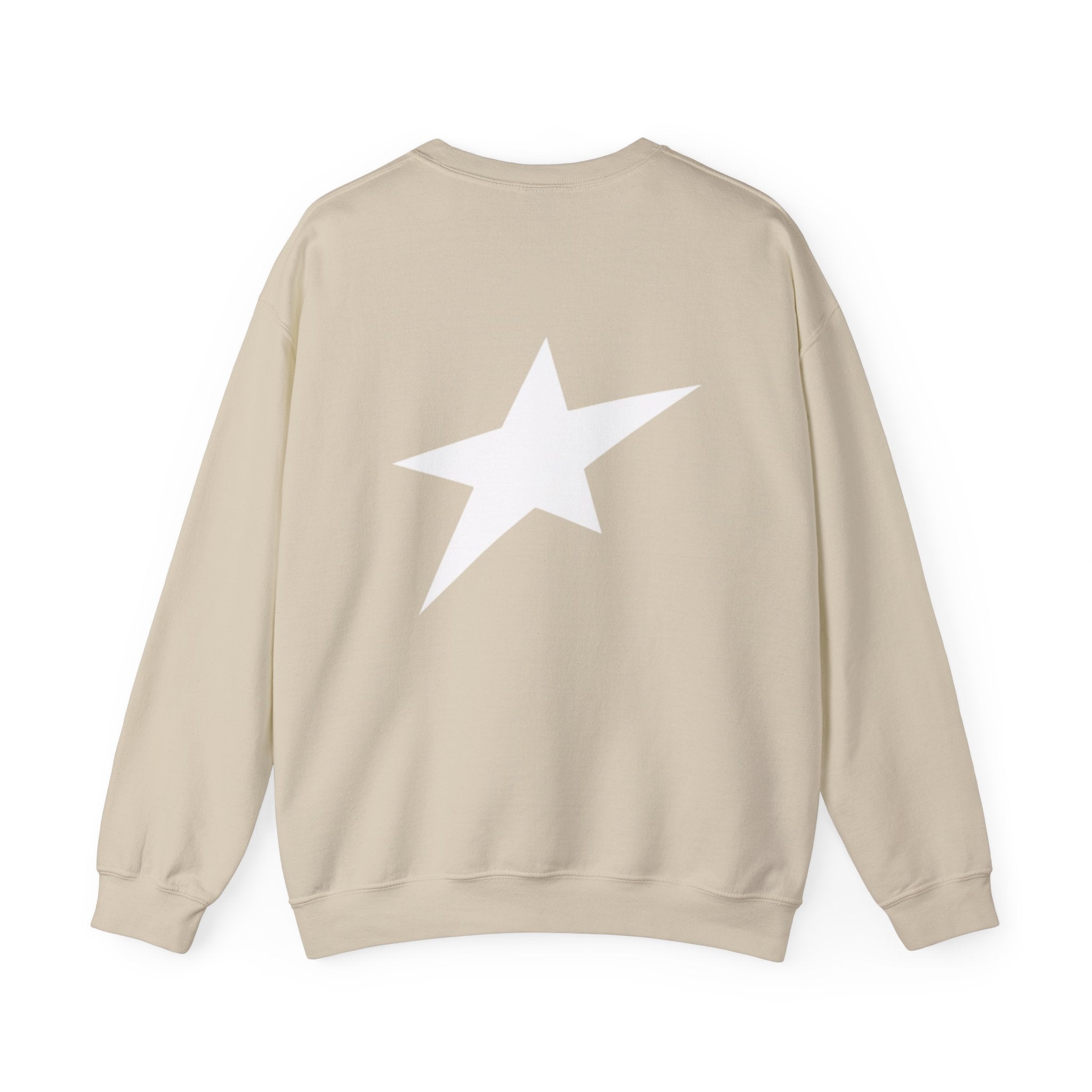 Uplift Crewneck Sweatshirt — Minimal White Logo Star Pullover
