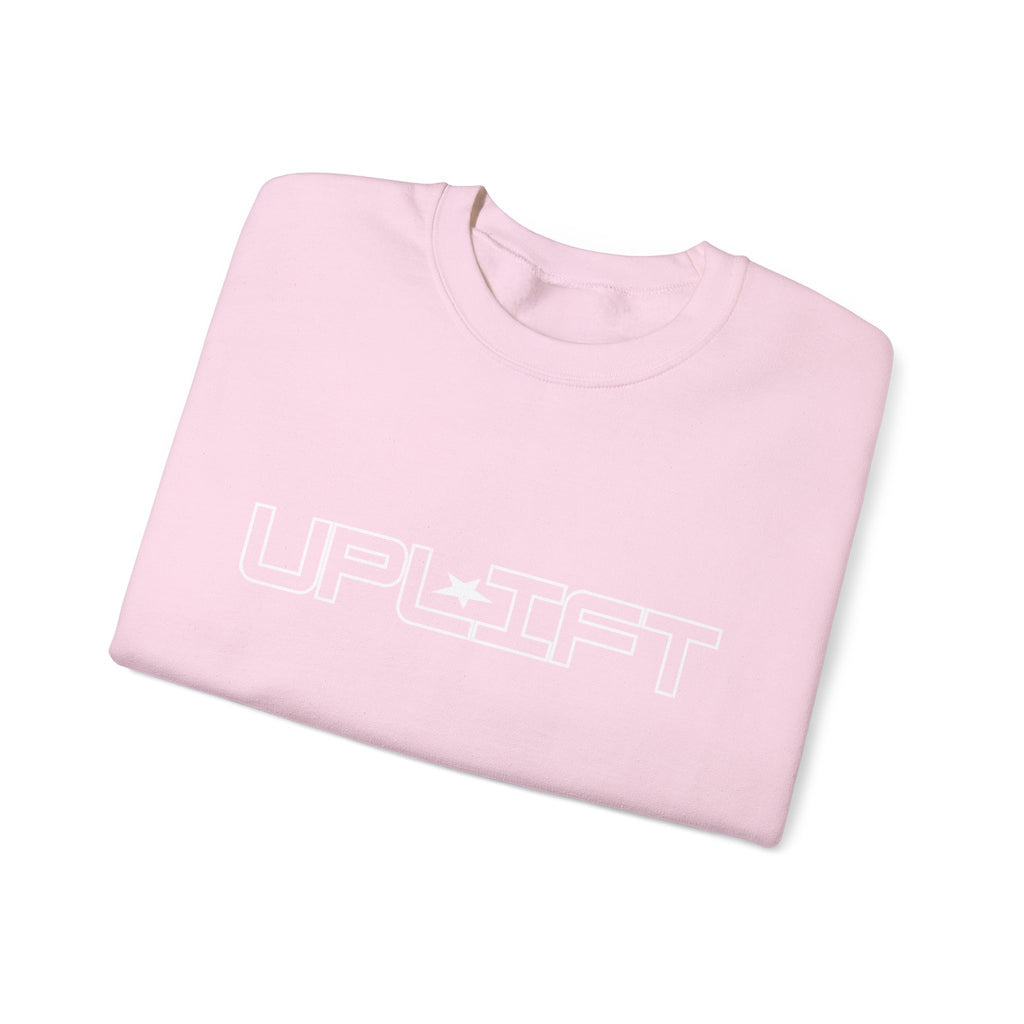 Uplift Crewneck Sweatshirt — Minimal White Logo Star Pullover