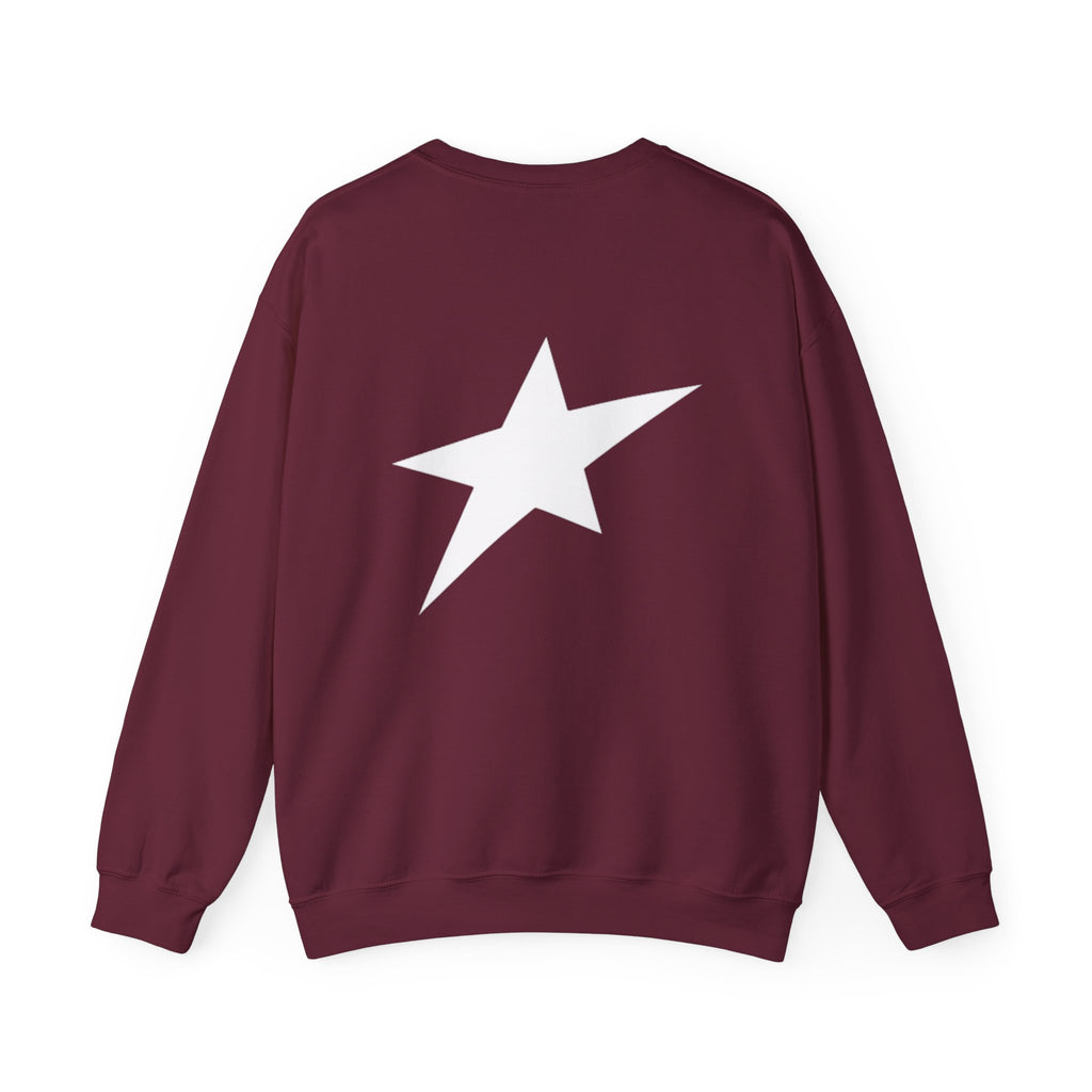 Uplift Crewneck Sweatshirt — Minimal White Logo Star Pullover