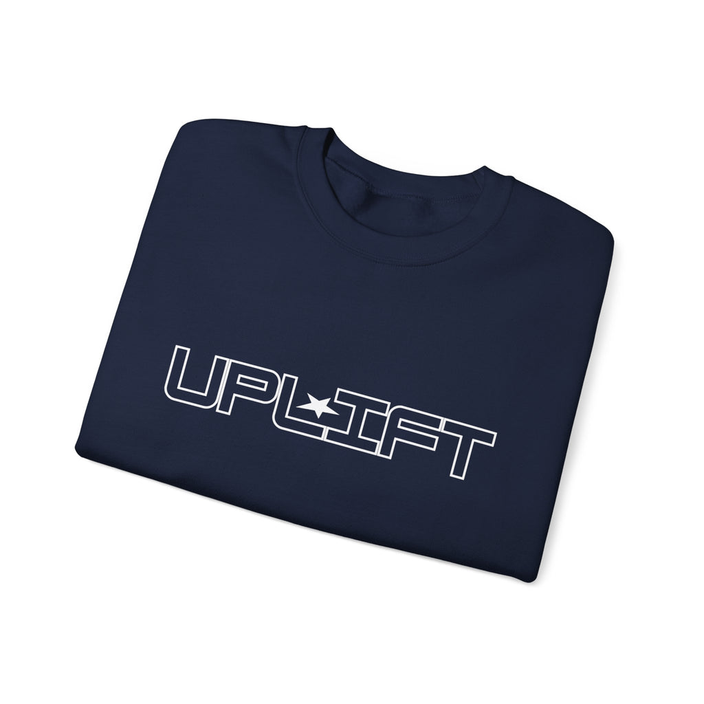 Uplift Crewneck Sweatshirt — Minimal White Logo Star Pullover