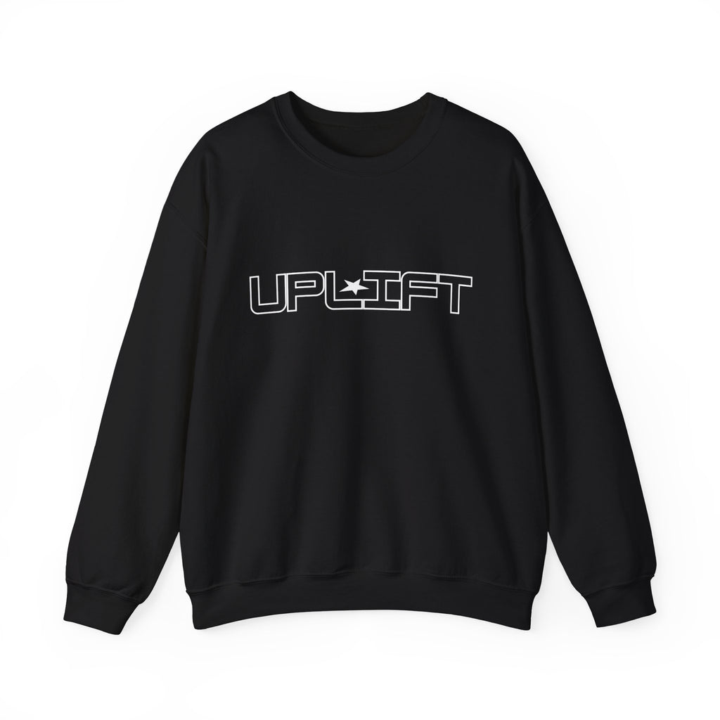 Uplift Crewneck Sweatshirt — Minimal White Logo Star Pullover