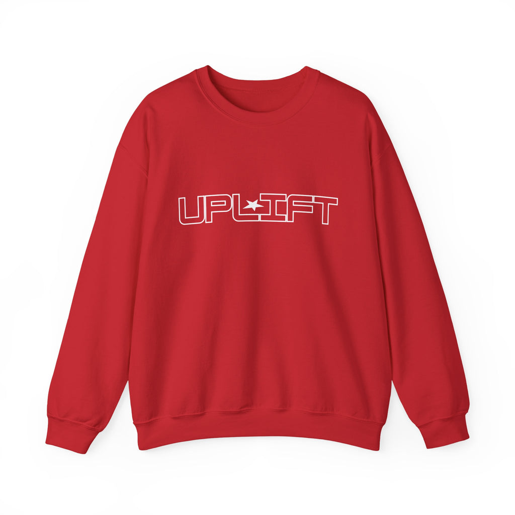 Uplift Crewneck Sweatshirt — Minimal White Logo Star Pullover