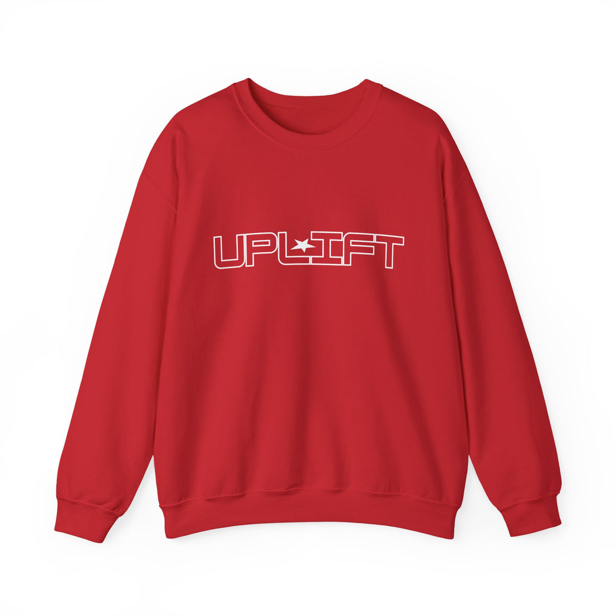 Uplift Crewneck Sweatshirt — Minimal White Logo Star Pullover