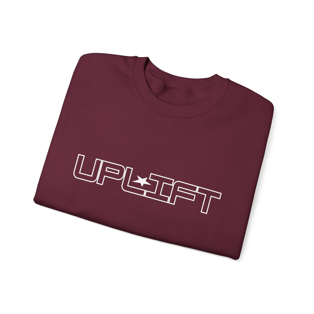 Uplift Crewneck Sweatshirt — Minimal White Logo Star Pullover