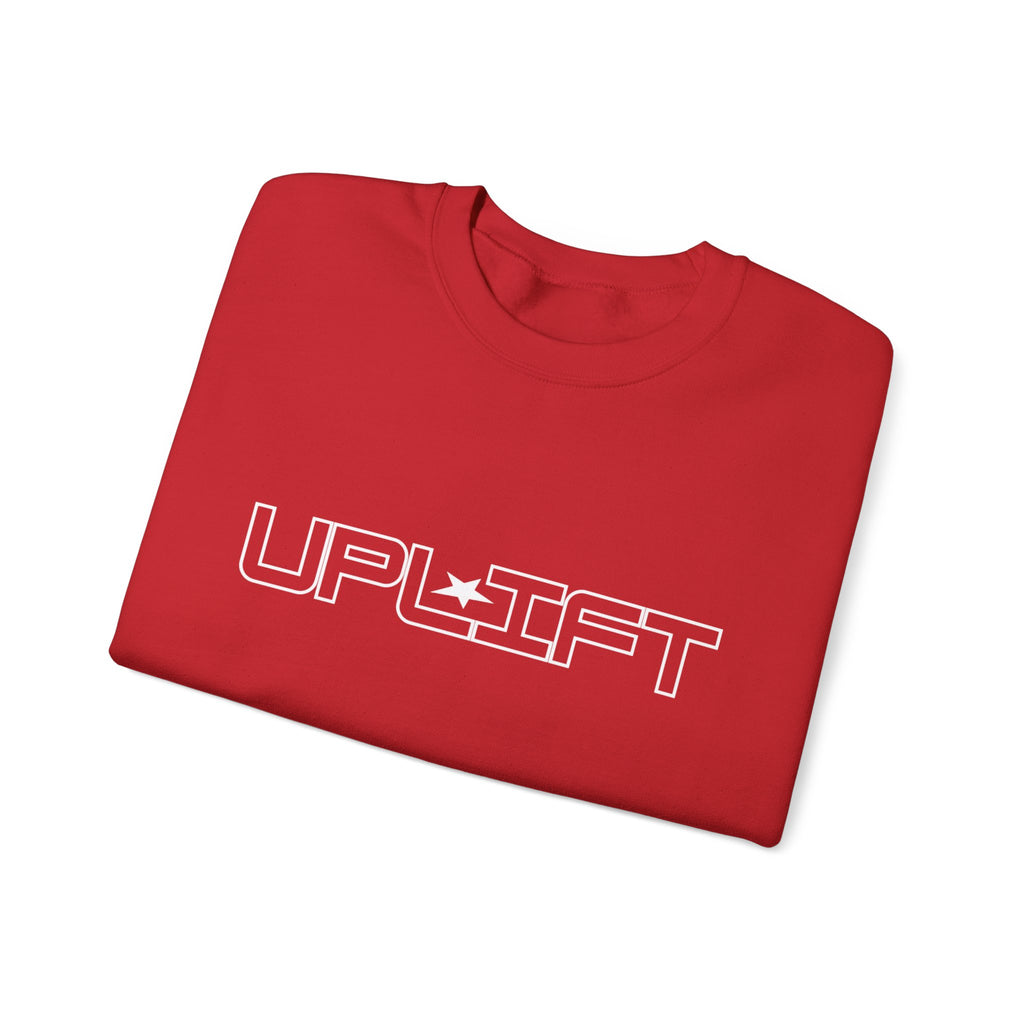 Uplift Crewneck Sweatshirt — Minimal White Logo Star Pullover