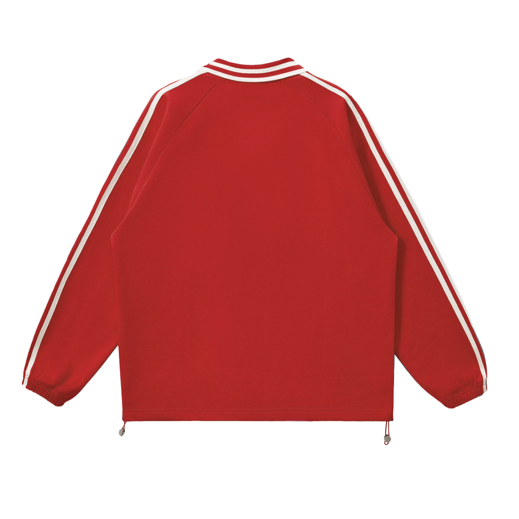 God is the greatest Contrast Striped Lapel Collar Sweatshirt