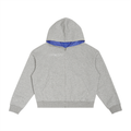 Uplift Contrast Plaid Boxy Zip Hoodie
