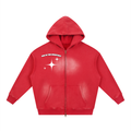 God is the greatest Sun fade Two-way Zipper Boxy Fleece Hoodie