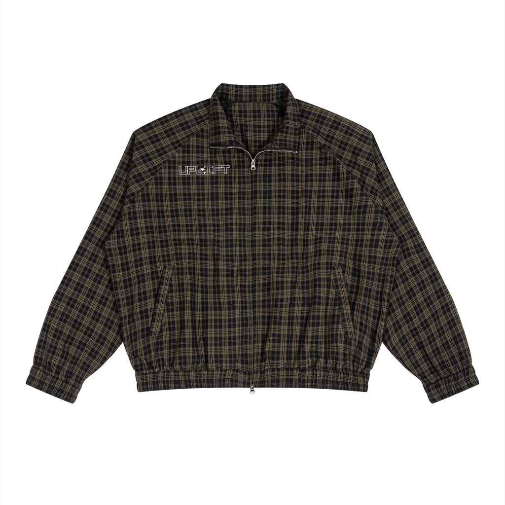 Uplift Unisex Plaid Full-Zip Track Jacket
