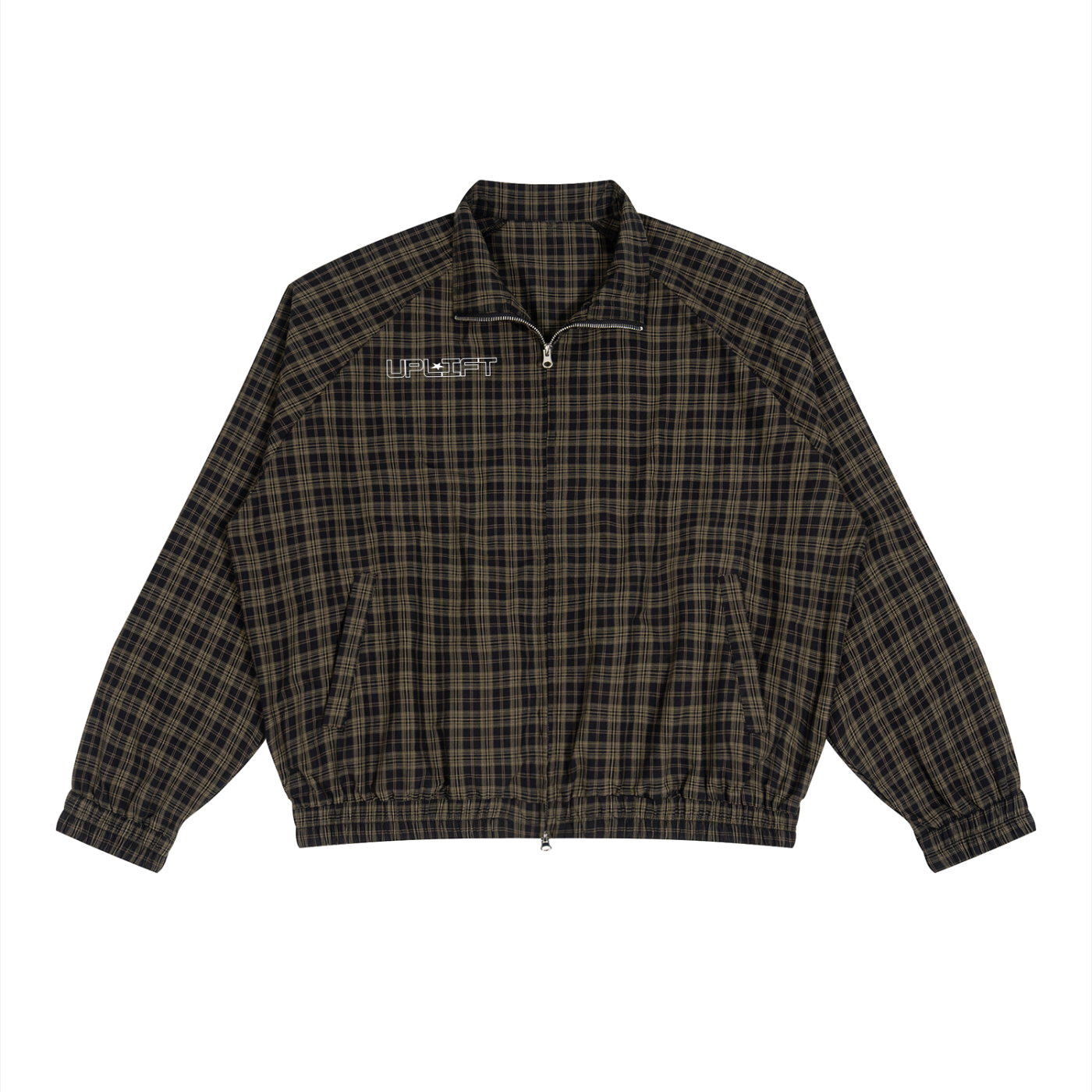 Uplift Unisex Plaid Full-Zip Track Jacket