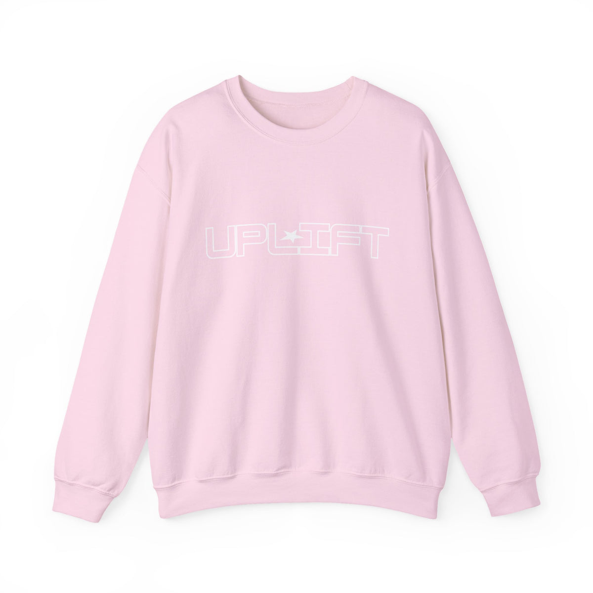 Uplift Crewneck Sweatshirt — Minimal White Logo Star Pullover