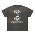 God is the greatest Hand-Frayed Sunfade Paint Splatter T-Shirt