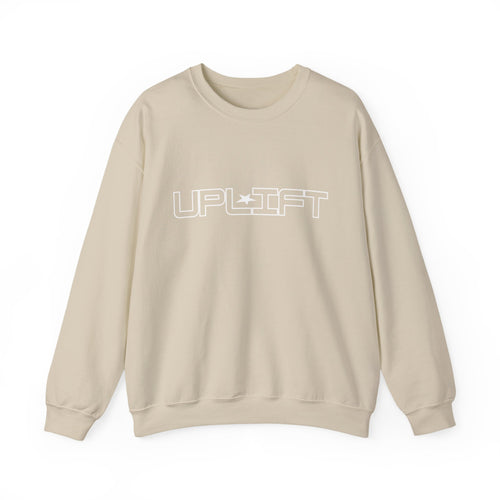 Uplift Crewneck Sweatshirt — Minimal White Logo Star Pullover