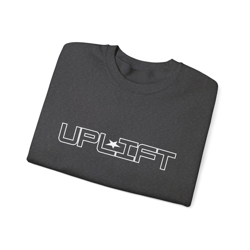 Uplift Crewneck Sweatshirt — Minimal White Logo Star Pullover