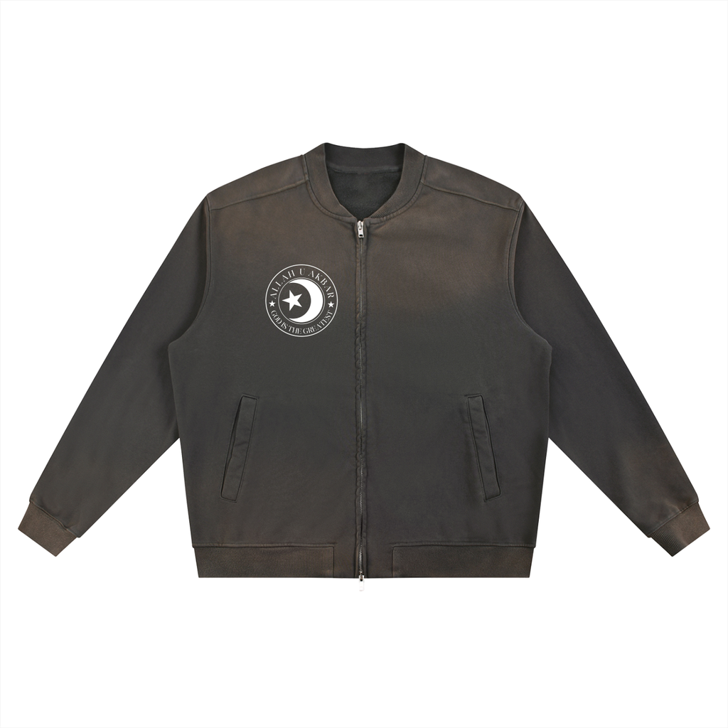 Allah u Akbar Sun Fade Heavyweight Baseball Jacket