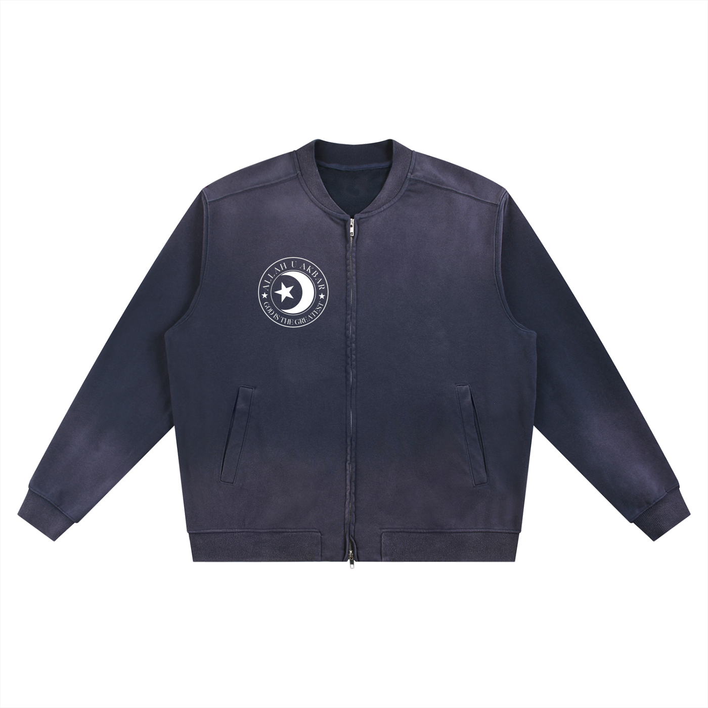 Allah u Akbar Sun Fade Heavyweight Baseball Jacket