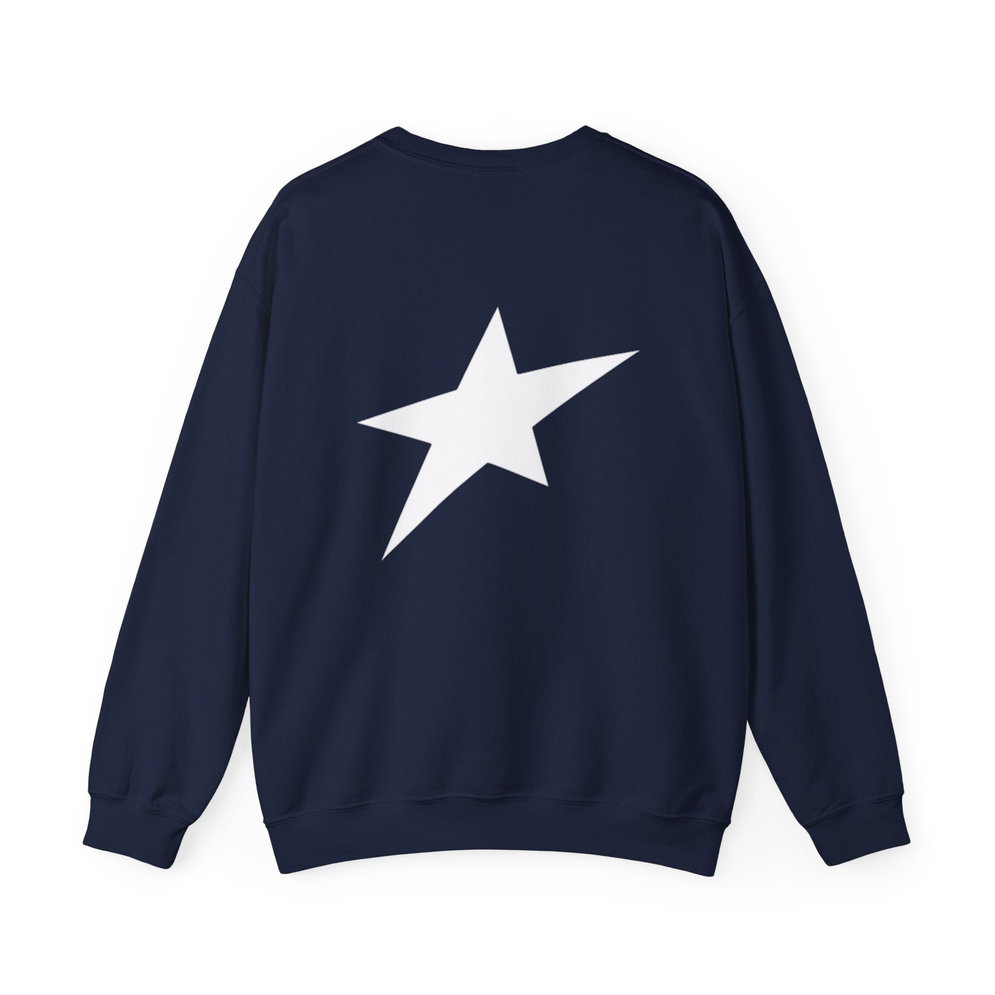 Uplift Crewneck Sweatshirt — Minimal White Logo Star Pullover