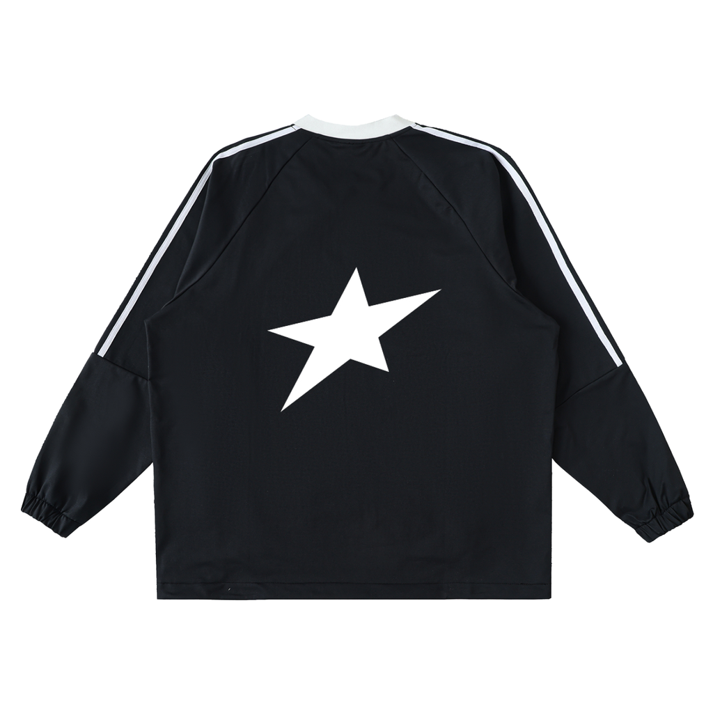 Uplift Color-Block V-Neck Long-Sleeve T-Shirt