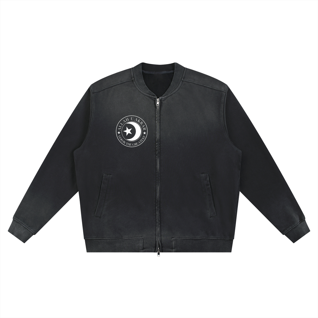 Allah u Akbar Sun Fade Heavyweight Baseball Jacket