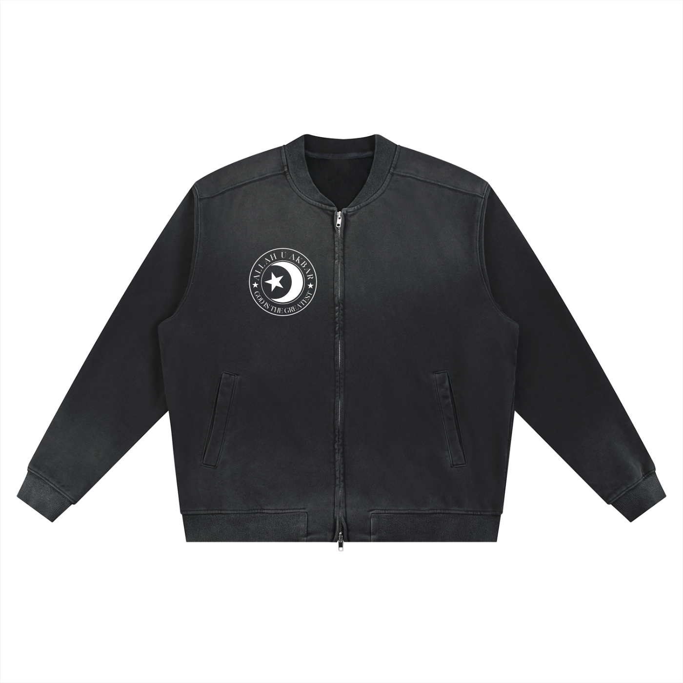 Allah u Akbar Sun Fade Heavyweight Baseball Jacket