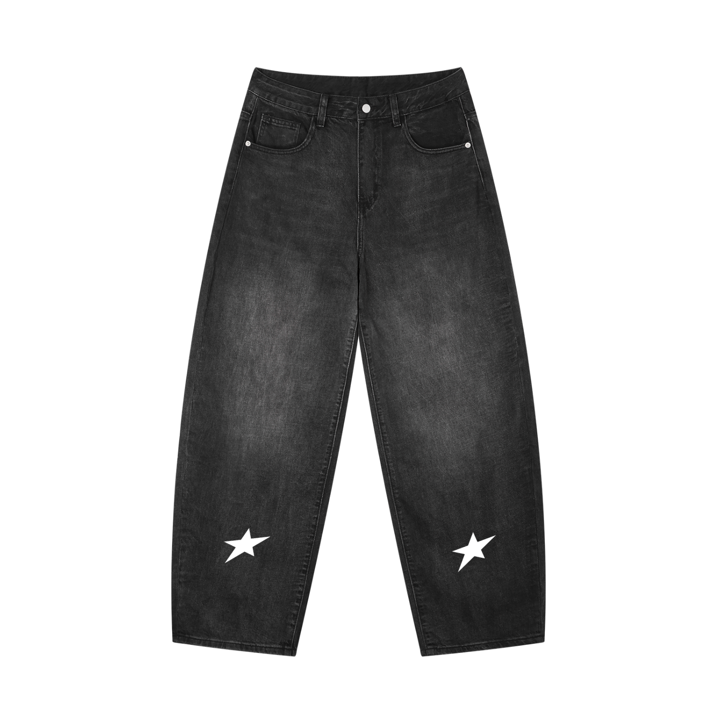 Starr Men's Sunfade Vintage Wash Barrel Leg Jeans