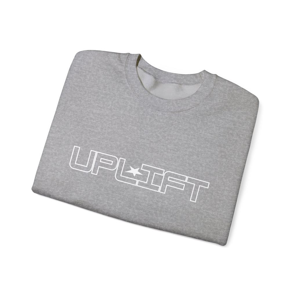 Uplift Crewneck Sweatshirt — Minimal White Logo Star Pullover