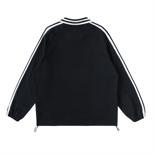 God is the greatest Contrast Striped Lapel Collar Sweatshirt