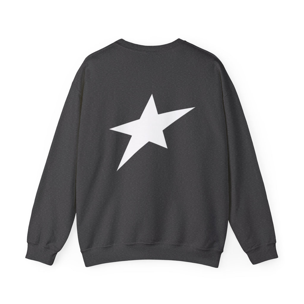 Uplift Crewneck Sweatshirt — Minimal White Logo Star Pullover