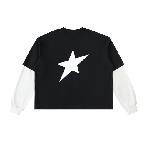God is the greatest Layered Contrast Sleeve Cotton T-Shirt