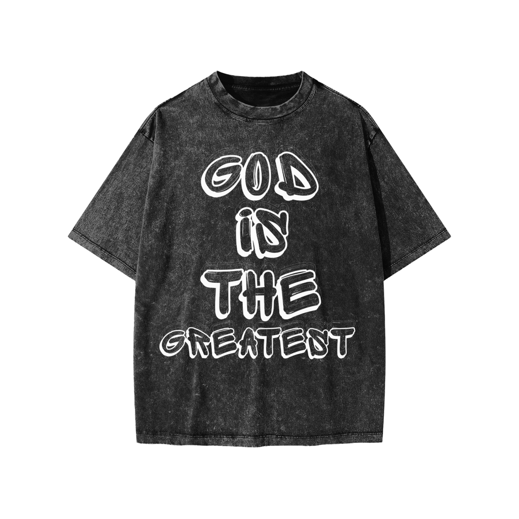 God is the greatest Snow Washed Kids' T-Shirt