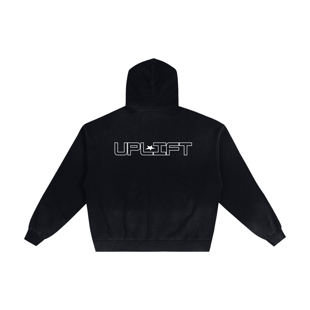 Uplift Hand-Frayed Sunfade Zip Hoodie