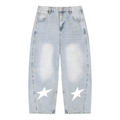 Uplift Men's Vintage Wash Sunfade Barrel Leg Jeans