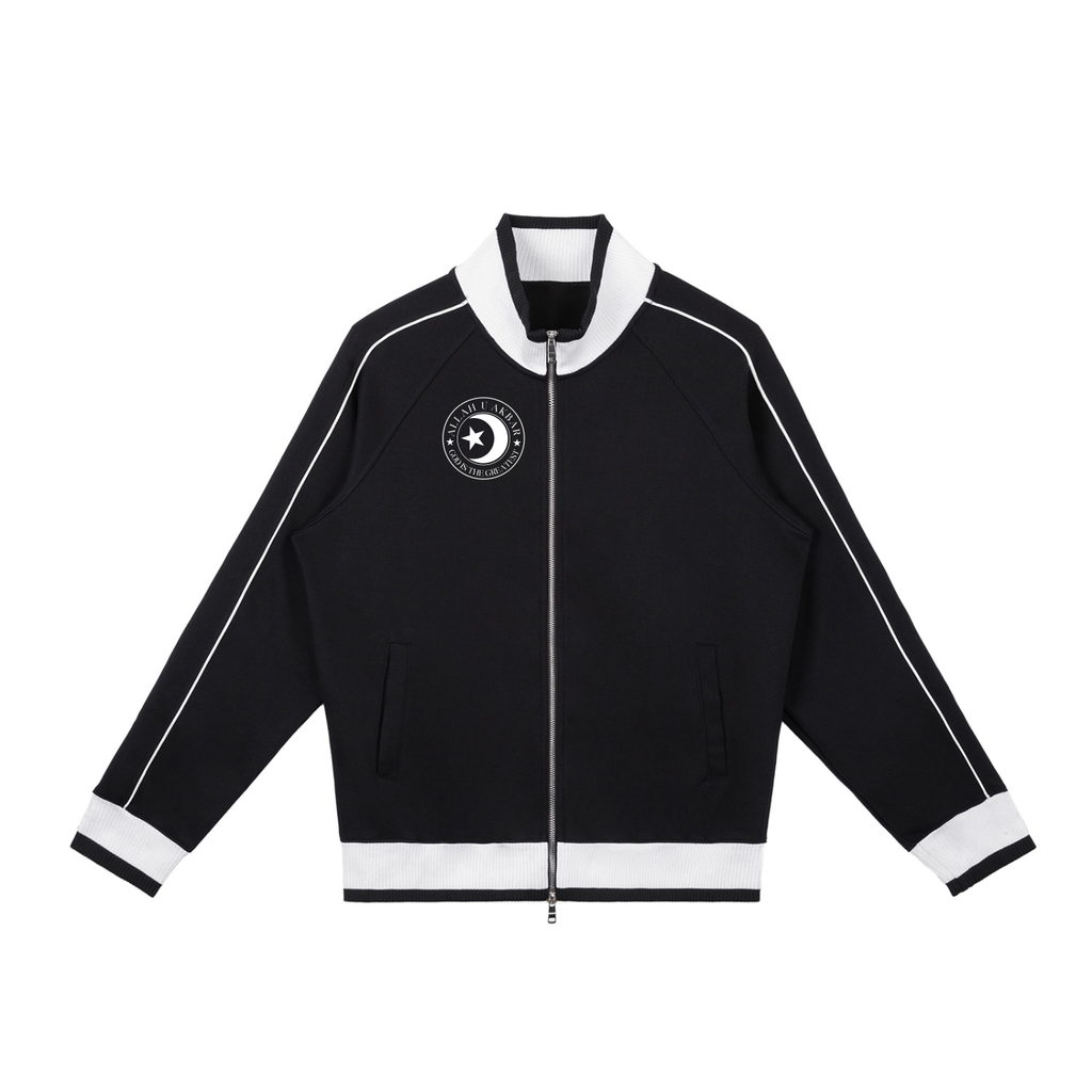 Allah u akbar  Color Block Raglan Sleeve Zip Track Jacket